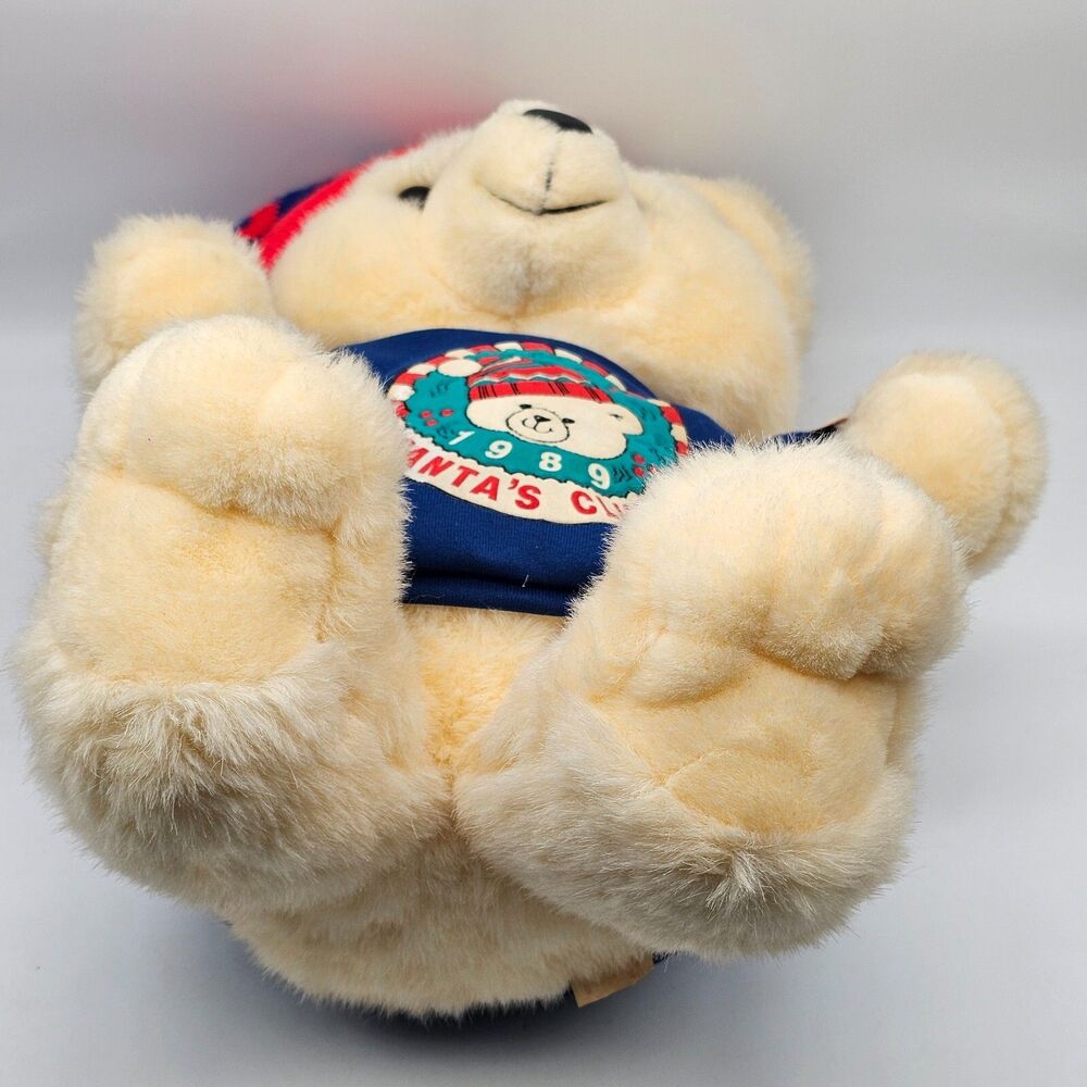 Christmas Bear Plush Stuffed Animal K-Mart 1989 Santas Club TAGS 18" VTG Dan Dee - Picture 2 of 12